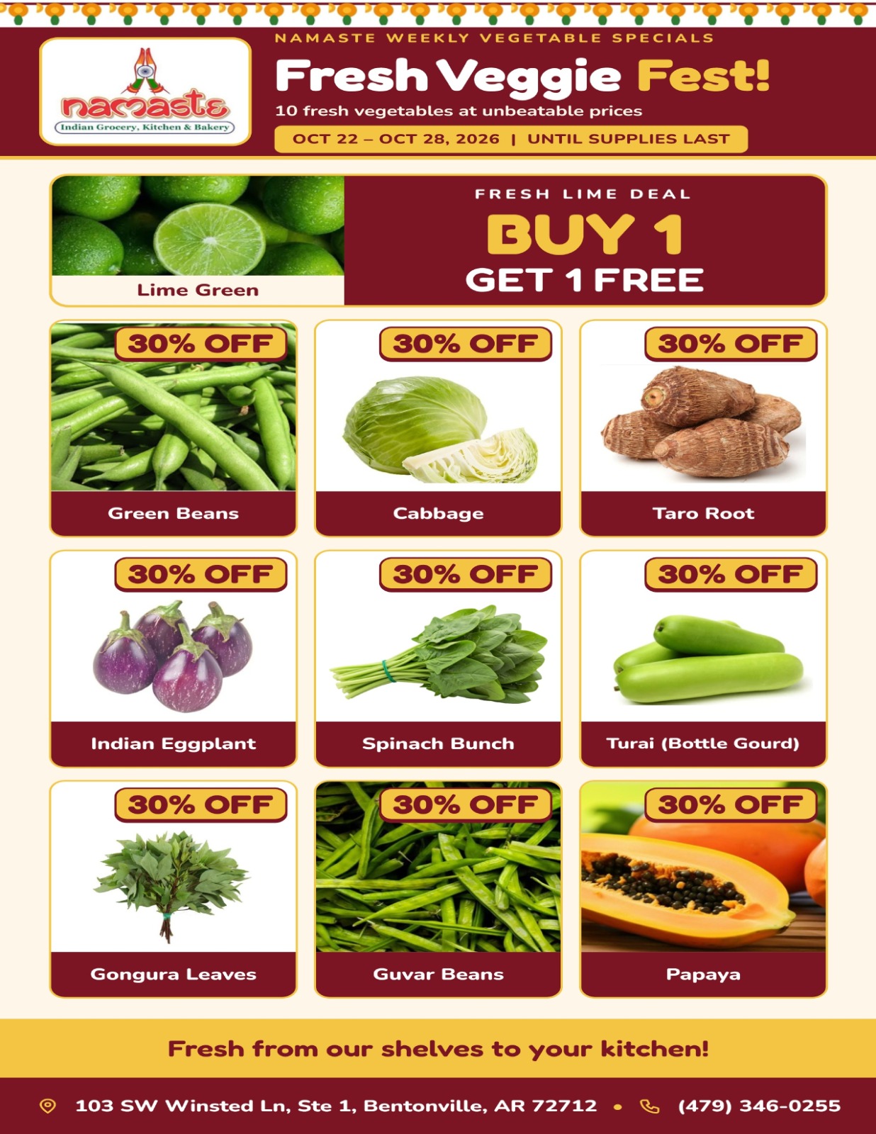 Fresh Veggie Fest – Weekly Vegetable Specials